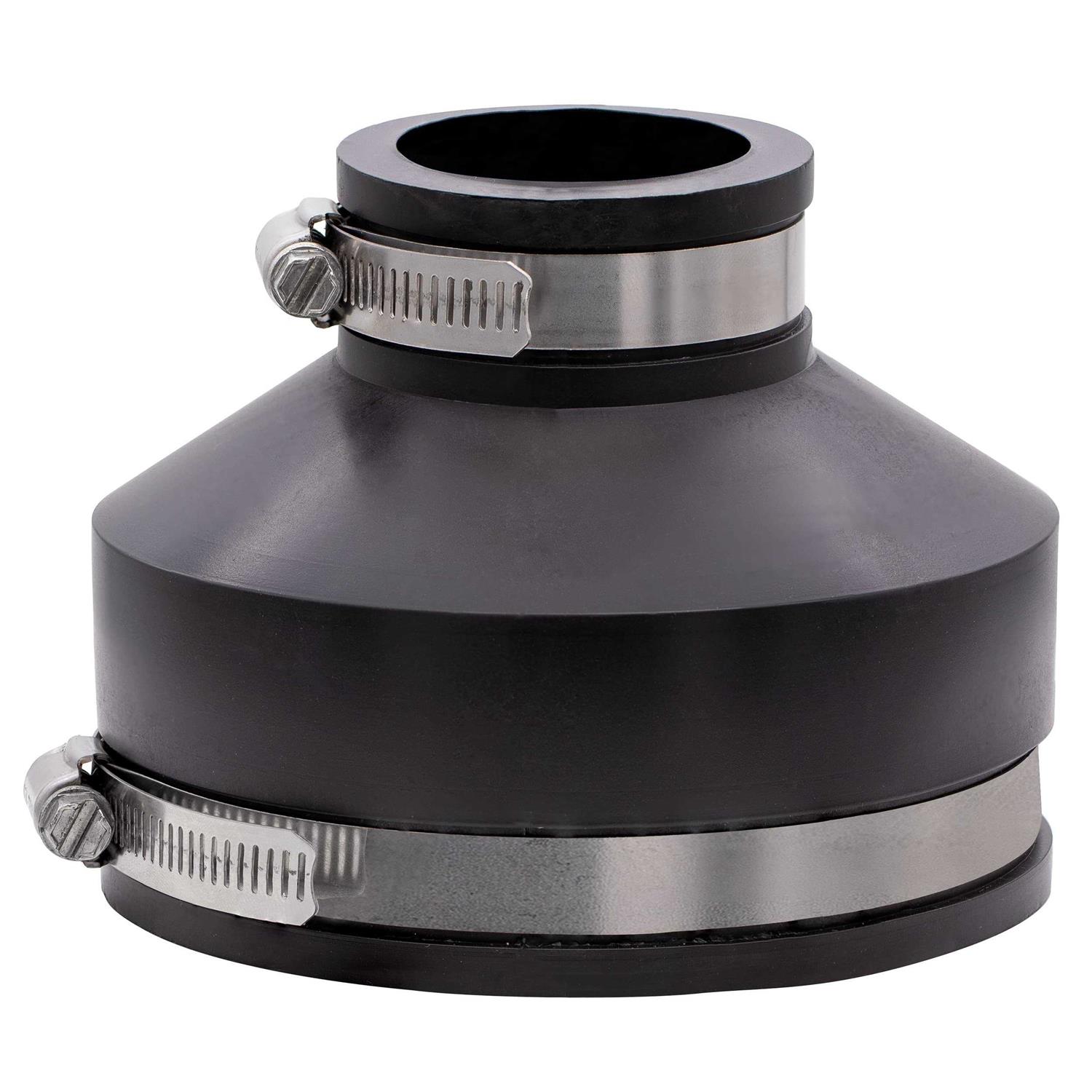 Fernco 1056-415 4-in. x 1-1/2-in. Flexible PVC Reducing Pipe Coupling for Cast Iron and Plastic Plumbing Connections - Cheap Fitting