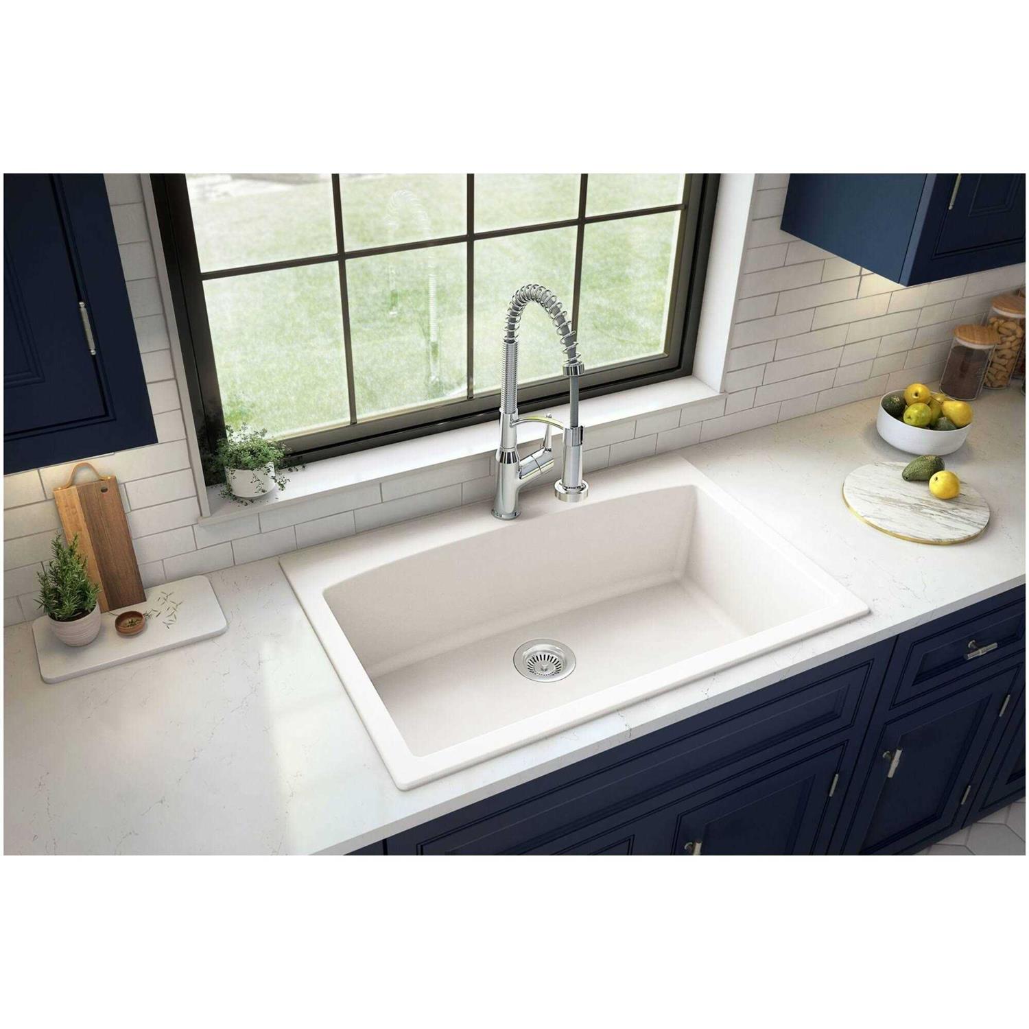 Karran Drop-In Quartz Single Bowl Kitchen Sink QT-712 - Cheap Fitting