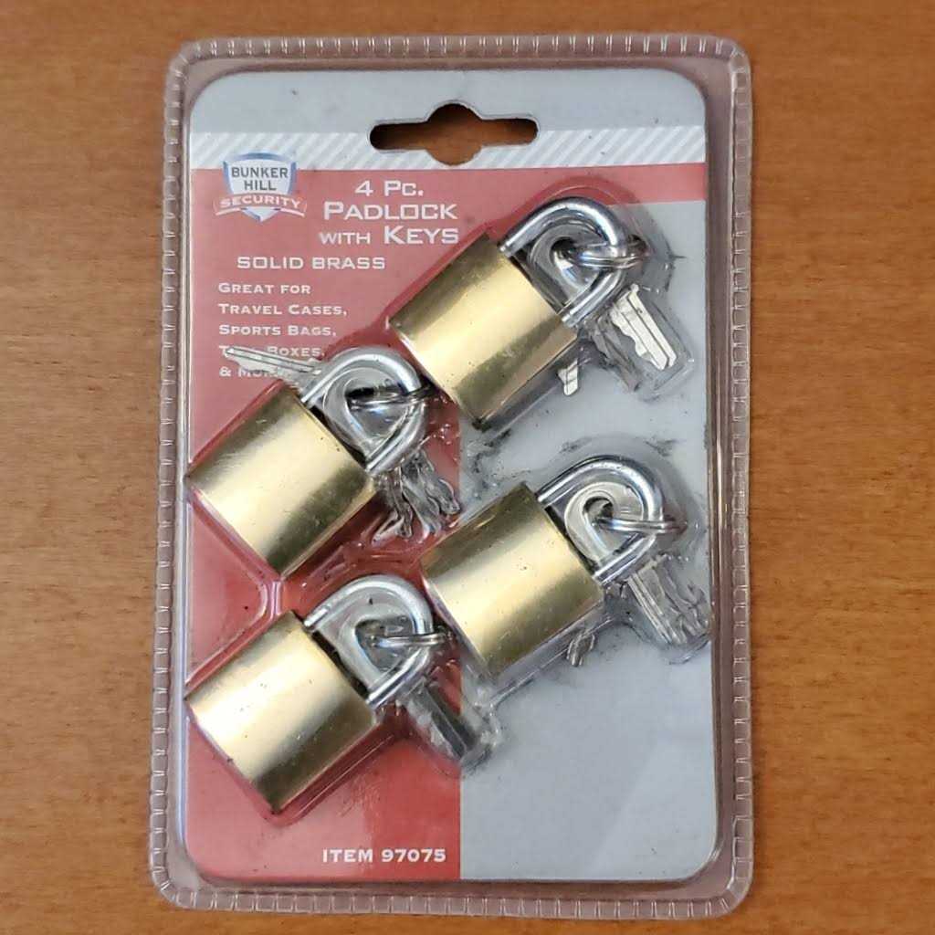 Central Purchasing, LLC 4 piece travel Padlock Set - Cheap Fitting