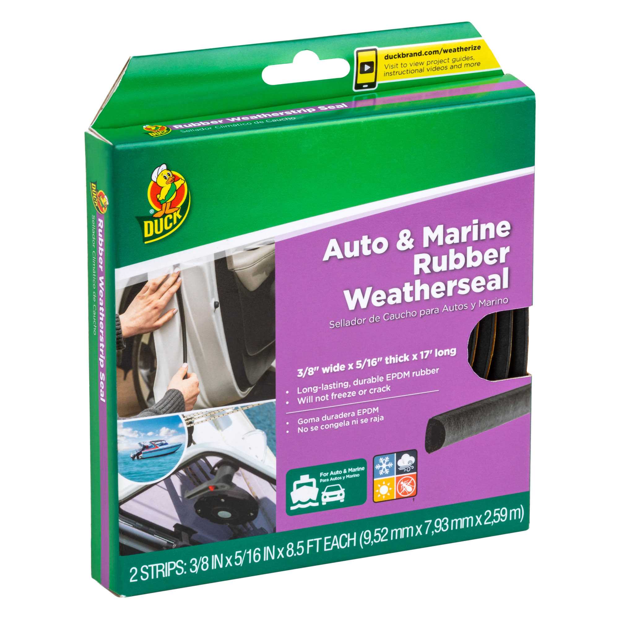 Duck Auto & Marine Rubber Weatherstripping Black - Cheap Fitting