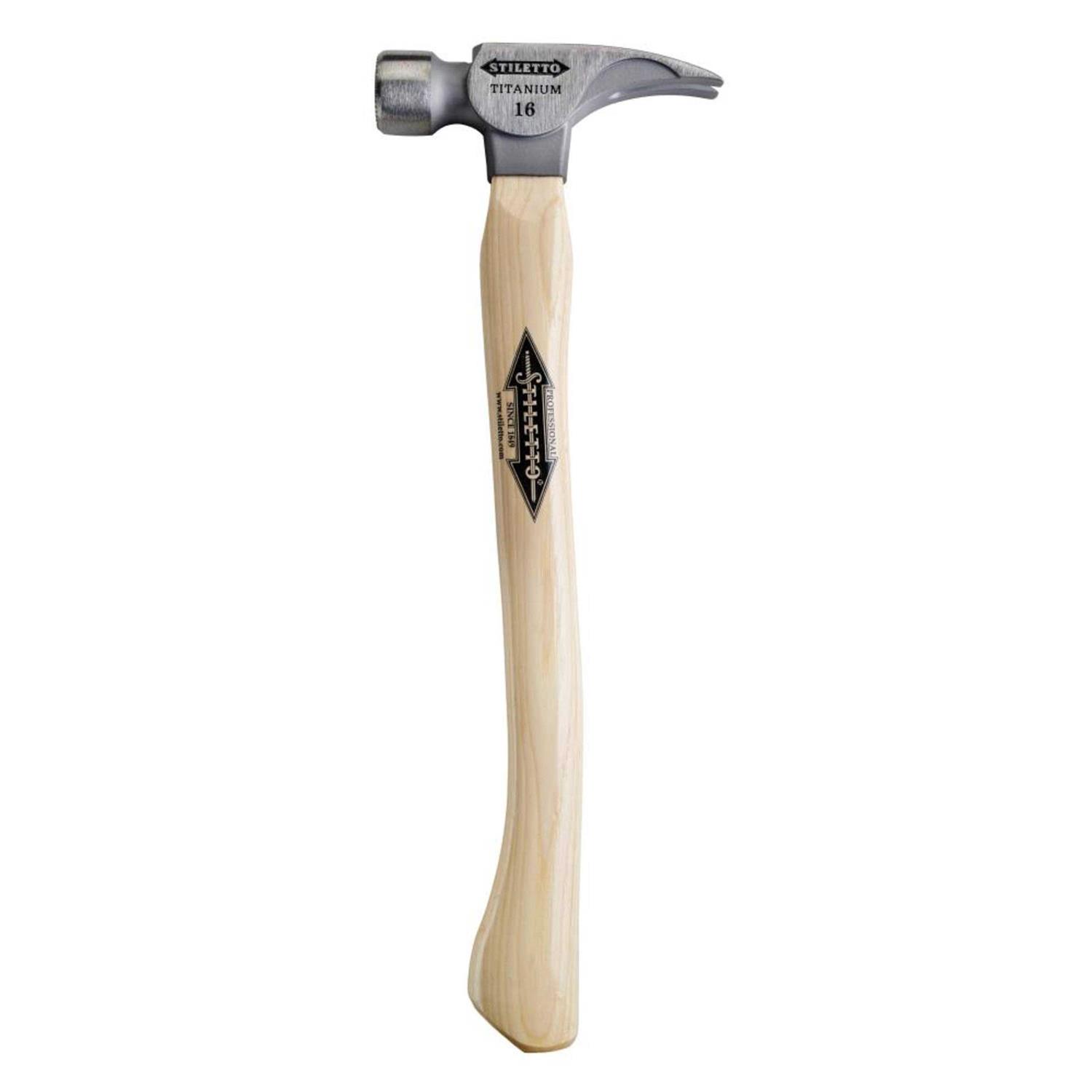 Stiletto TI16SC 16 oz Hammer Titanium Smooth Face Curved Hickory Handle - Cheap Fitting
