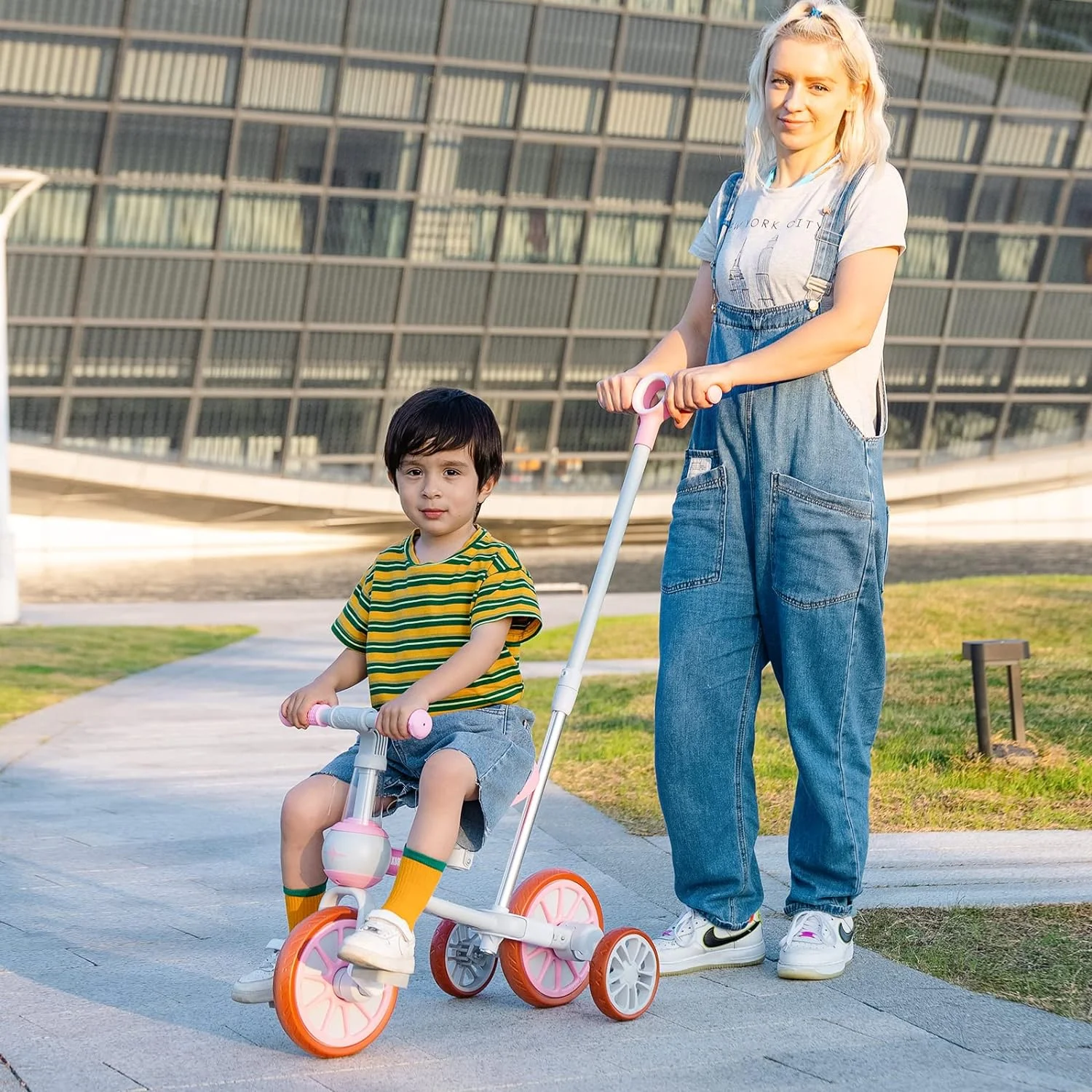 XJD 7 in 1 Toddler Bike for 1 Year to 4 Years Old Kids, Toddler Tricycle Kids Trikes Tricycle, Gift & Toys for Boy & Girl, Balance Training, Removable Pedals - Cheap Fitting