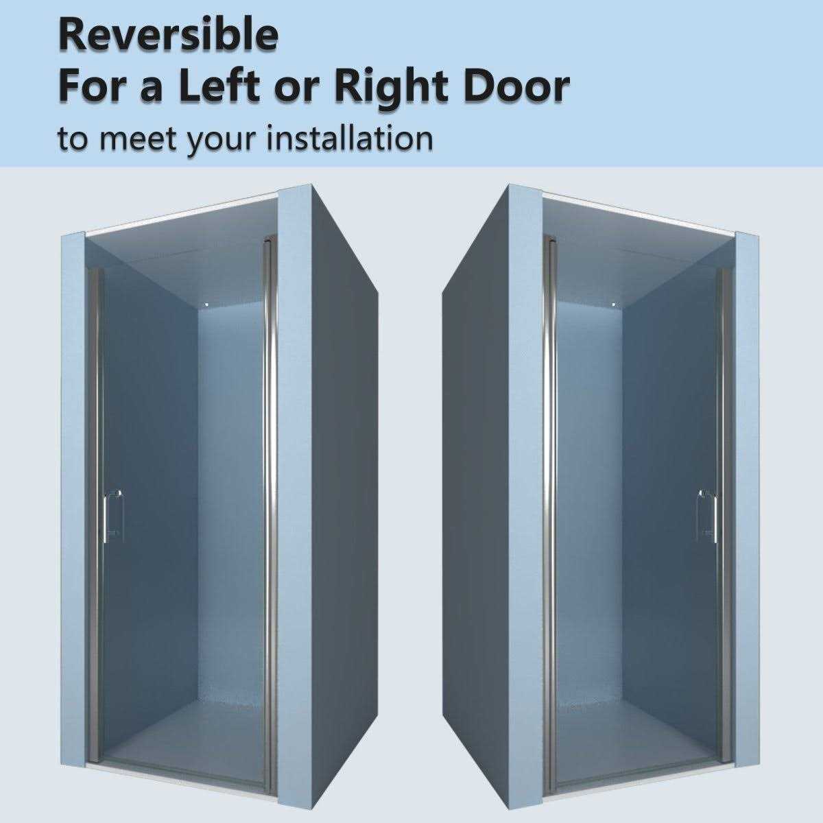 Classy 24-25 1/2 W x 72 H Small Shower Door Hinged Pivot - Cheap Fitting