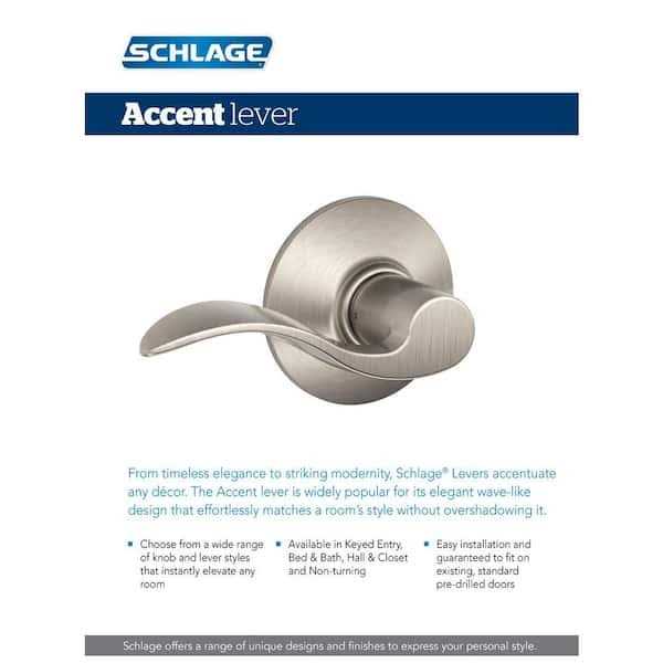 Accent Lever Keyed Entry Schlage - Cheap Fitting
