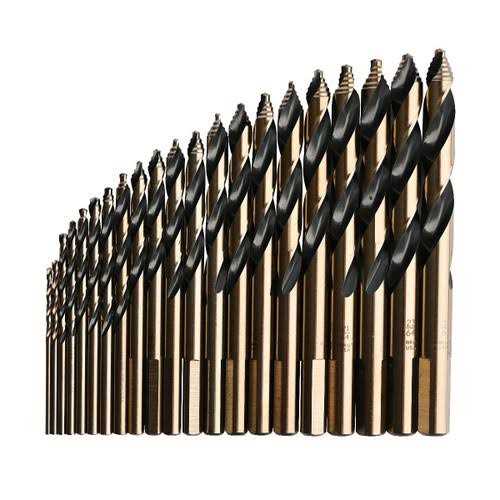 KnKut 15KK10 15 Piece Mechanics Length Step Point Drill Bit Set 1/16-1/2 - Cheap Fitting