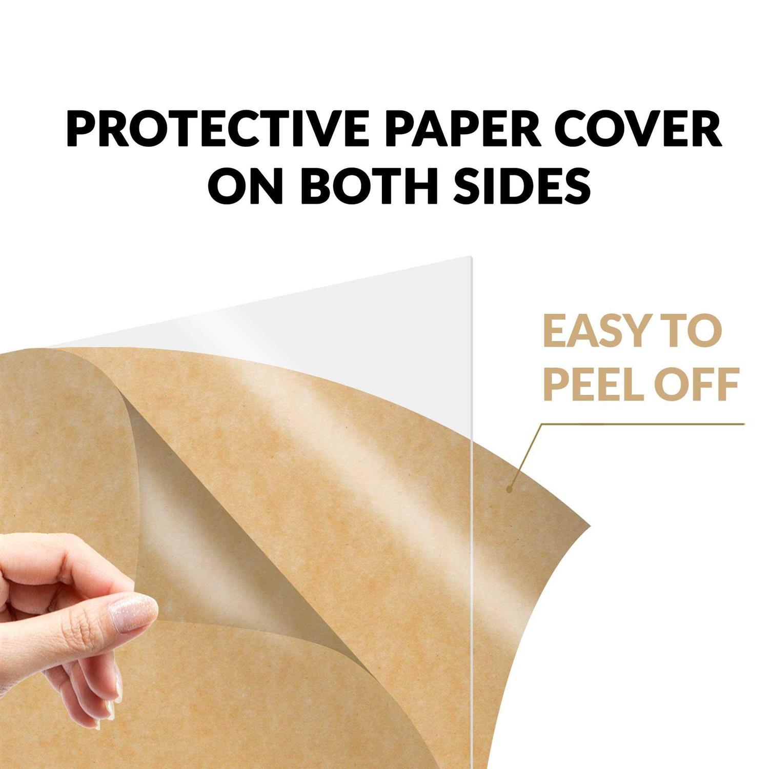 Simbalux Acrylic Sheet Clear Panel 0.04 Thick 1mm Plexiglass Board - Cheap Fitting