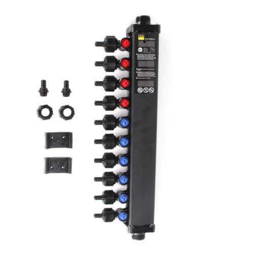 Viega 51003-Viega Minibloc 10-Port 1/2 Pex Crimp Polyalloy Dual Manifold - Cheap Fitting