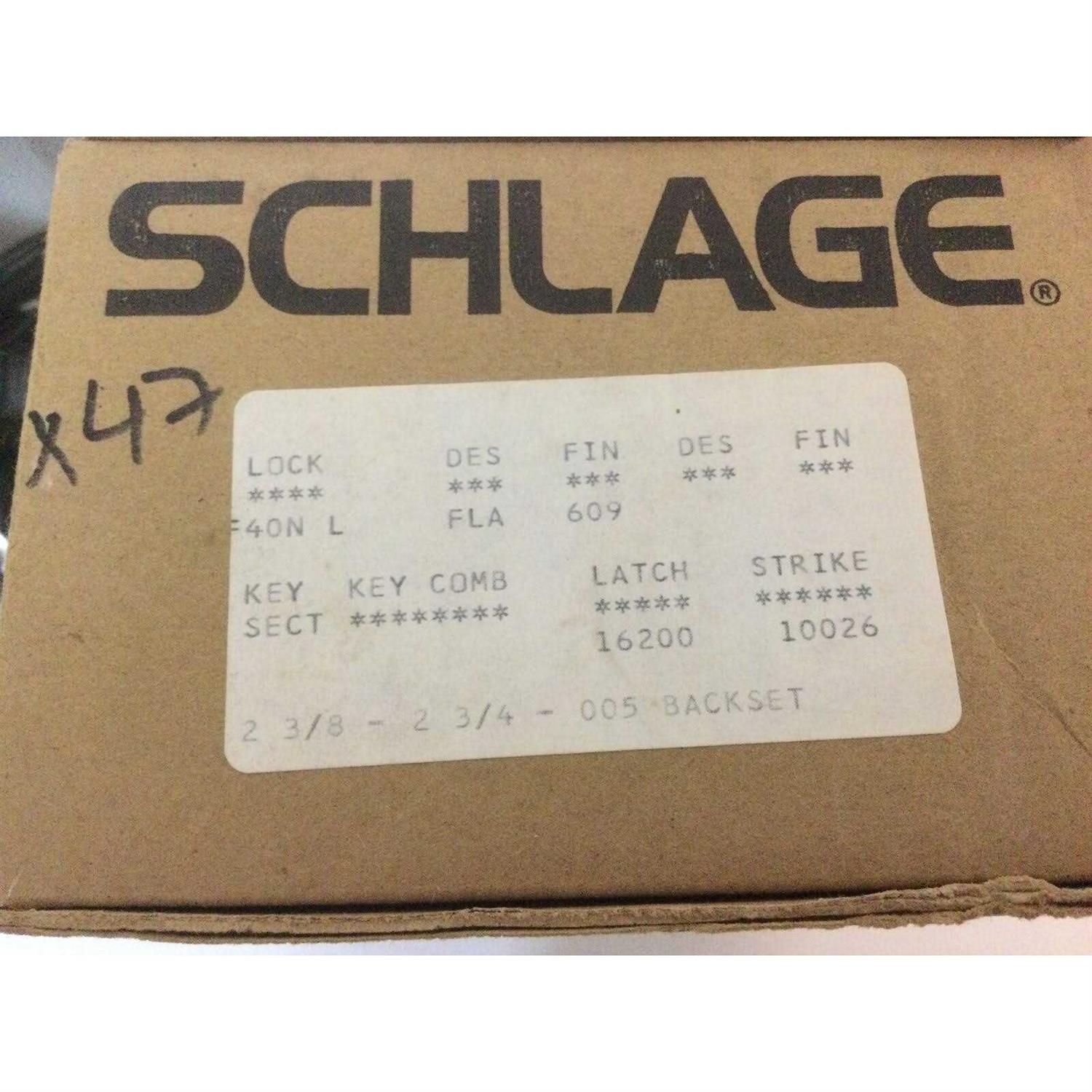 Schlage F40 FLA 609 Flair Privacy Lever - Cheap Fitting