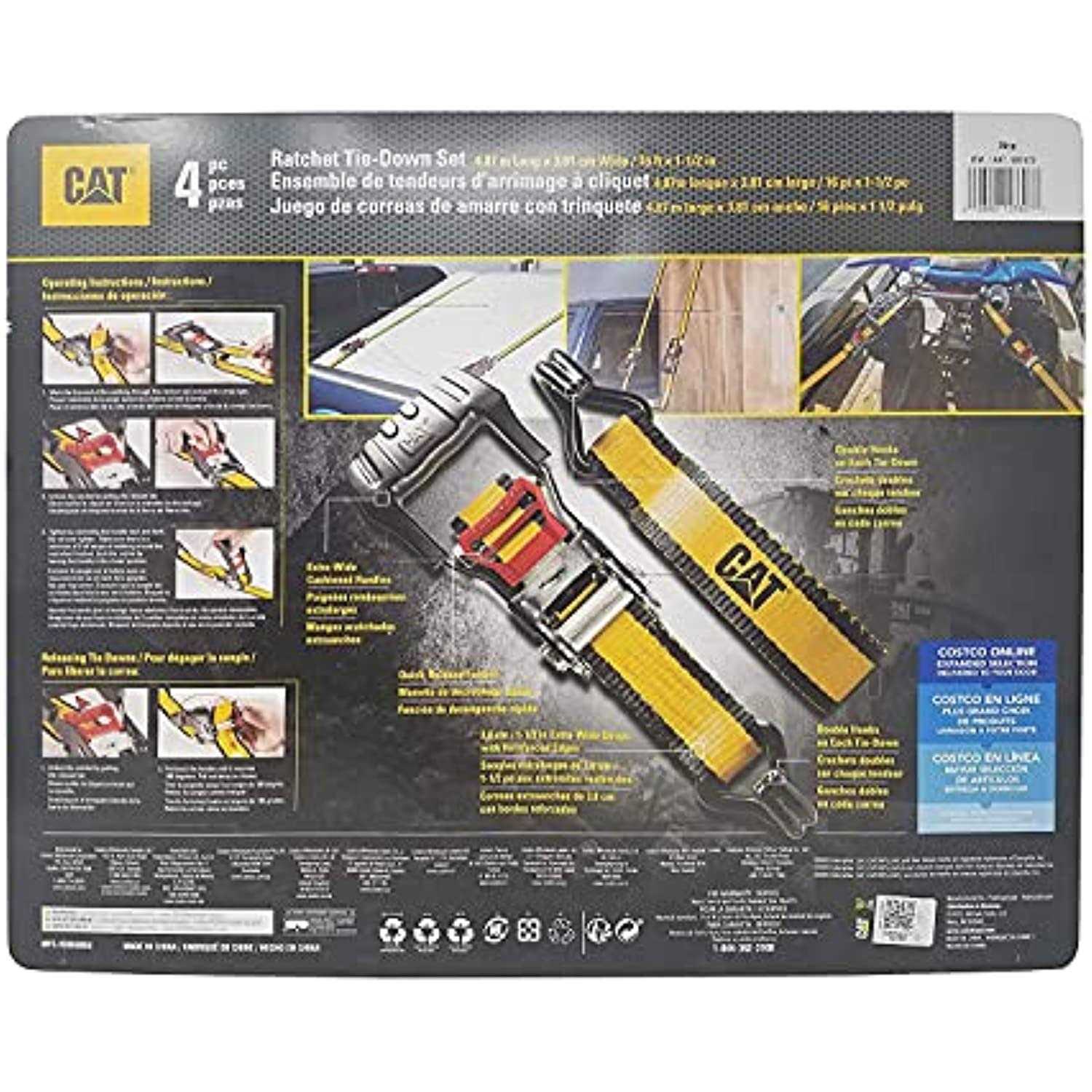 Cat Ratchet Tie Down Set 16 ft x 1-1/2 - Cheap Fitting