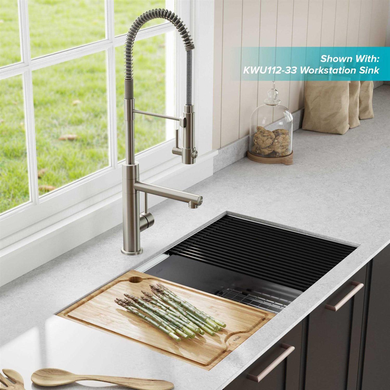 Kraus Artec Pro Commercial Style Pre-Rinse Single Handle Kitchen Faucet with Pot Filler KPF-1603 - Cheap Fitting