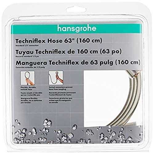Hansgrohe 28276823 Techniflex B Hose 63-Inch Brushed Nickel - Cheap Fitting