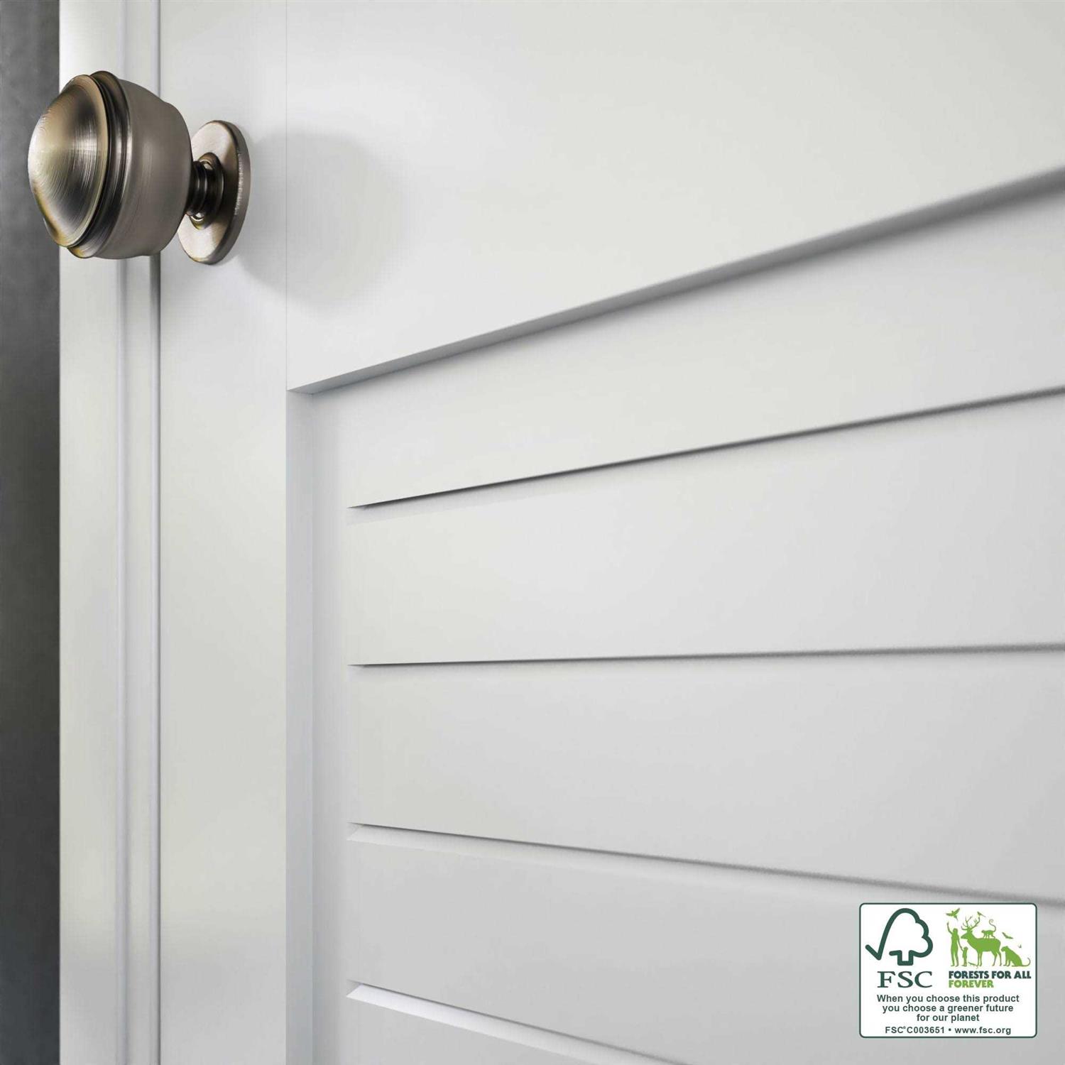 EightDoors 80-in White Finished Louver Solid Core Prefinished Pine Wood Slab Door - Cheap Fitting