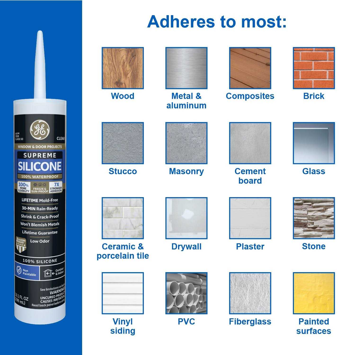 GE Supreme Silicone Window & Door Sealant - Cheap Fitting