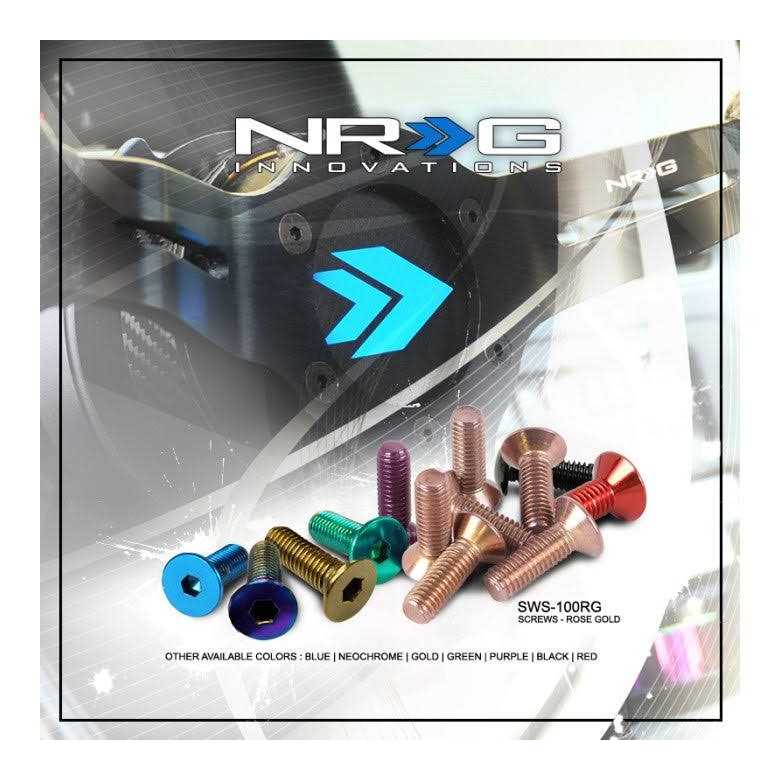 NRG Steering Wheel Screw Upgrade Kit SWS-100BK - Cheap Fitting
