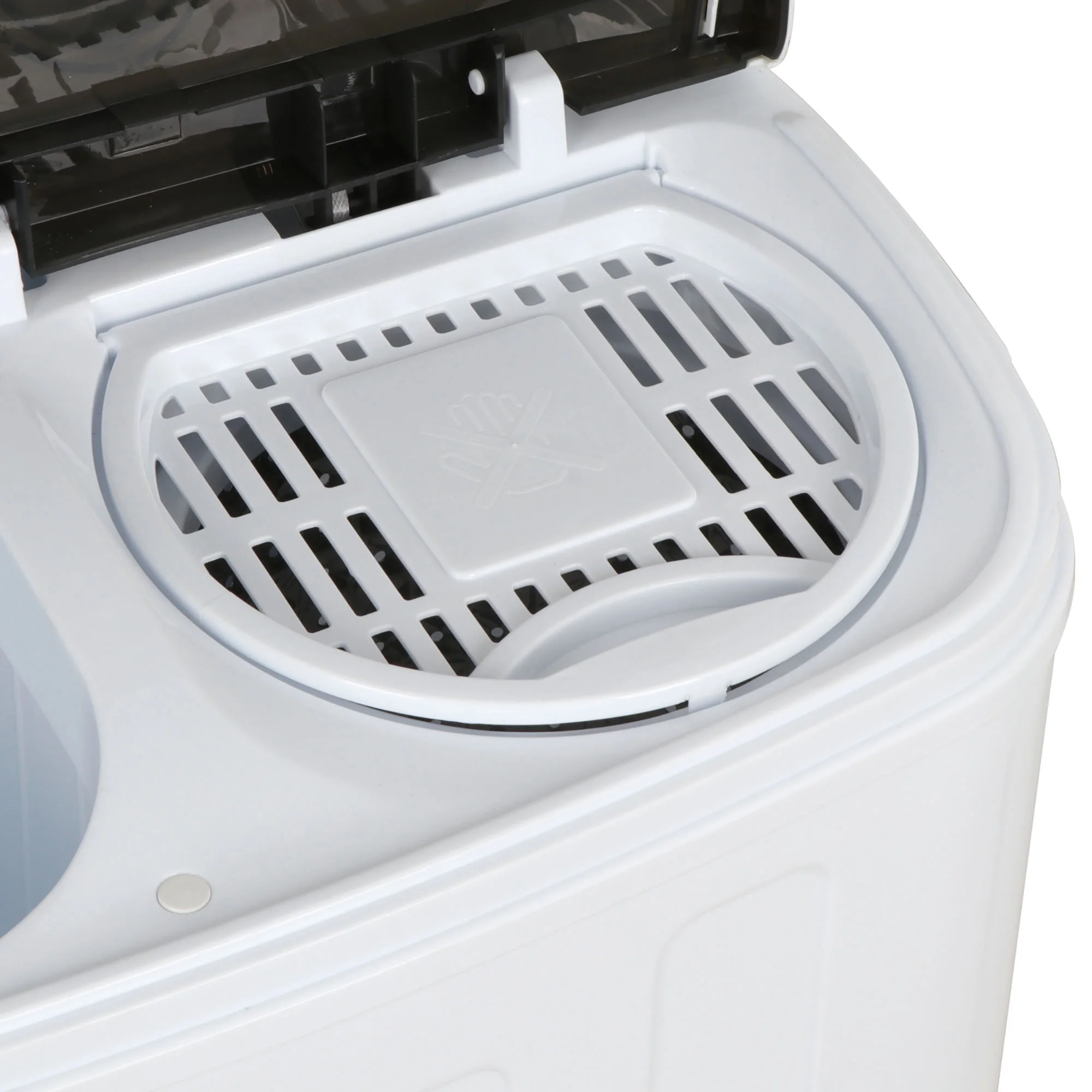 ZENSTYLE Twin Tub Portable Compact Wash Machine Spin Dry Cycle 13lbs Semi-Automatic Home Mini Washer, White - Cheap Fitting