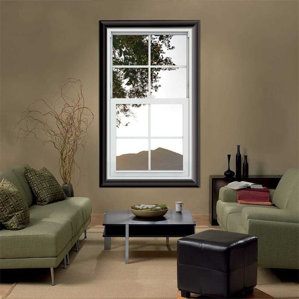 JELD-WEN V-2500 New Construction 35.5-in x 2.906-in Jamb White Vinyl Dual-pane Single Hung Window Full Screen Included LOWOLJW - Cheap Fitting