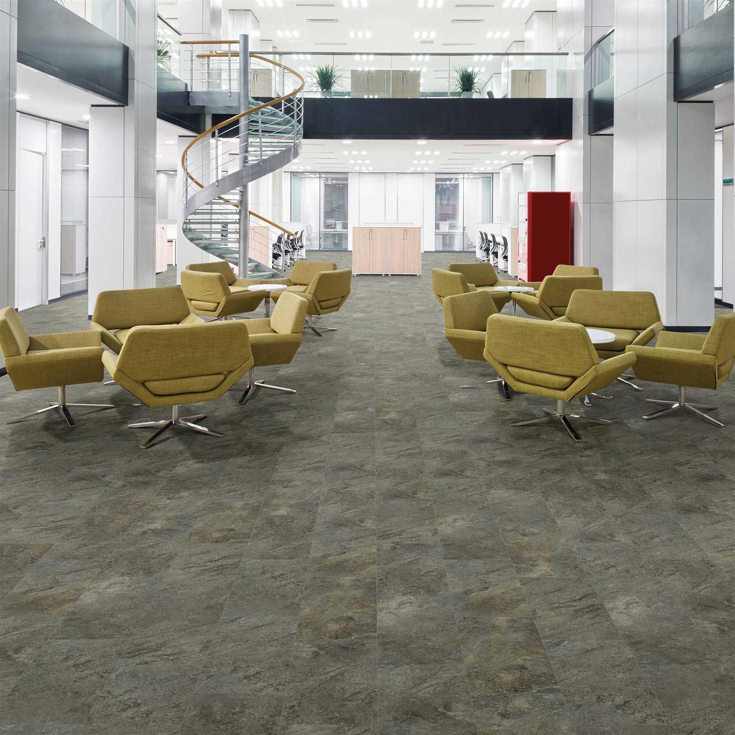 SMARTCORE Riverside Granite 20-mil x 12-in W x 24-in L Water Resistant Interlocking Luxury Vinyl Tile Flooring - Cheap Fitting