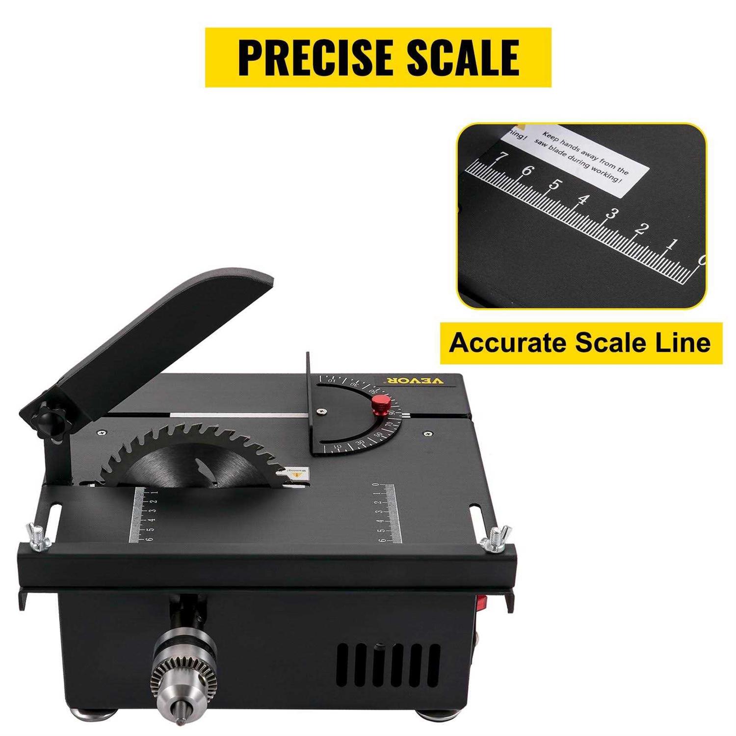 VEVOR Mini Table Saw 200W Hobby Table Saw for Woodworking 0-90 Angle Cutting Portable DIY Saw 4000RMP Multifunctional Table Saws XXTSJDZHS110VT - Cheap Fitting
