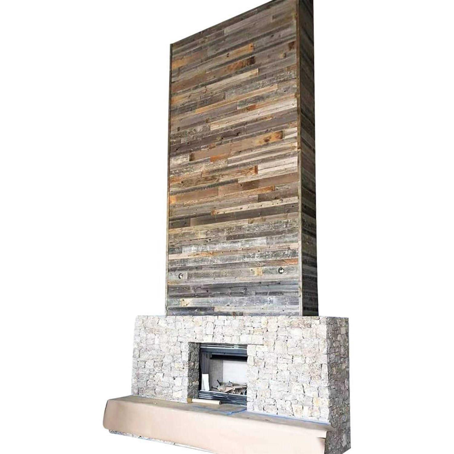 Rockin’ Wood Nail Up Application Reclaimed Barn Wood Wall Accent Paneling - Cheap Fitting