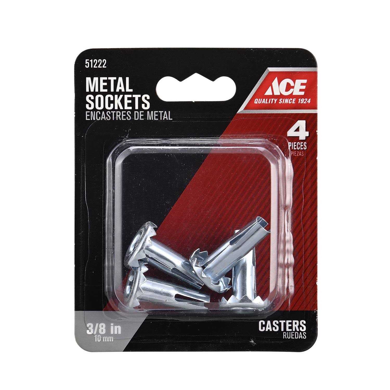 Ace Stamped Metal Caster Socket 1 pk - Cheap Fitting