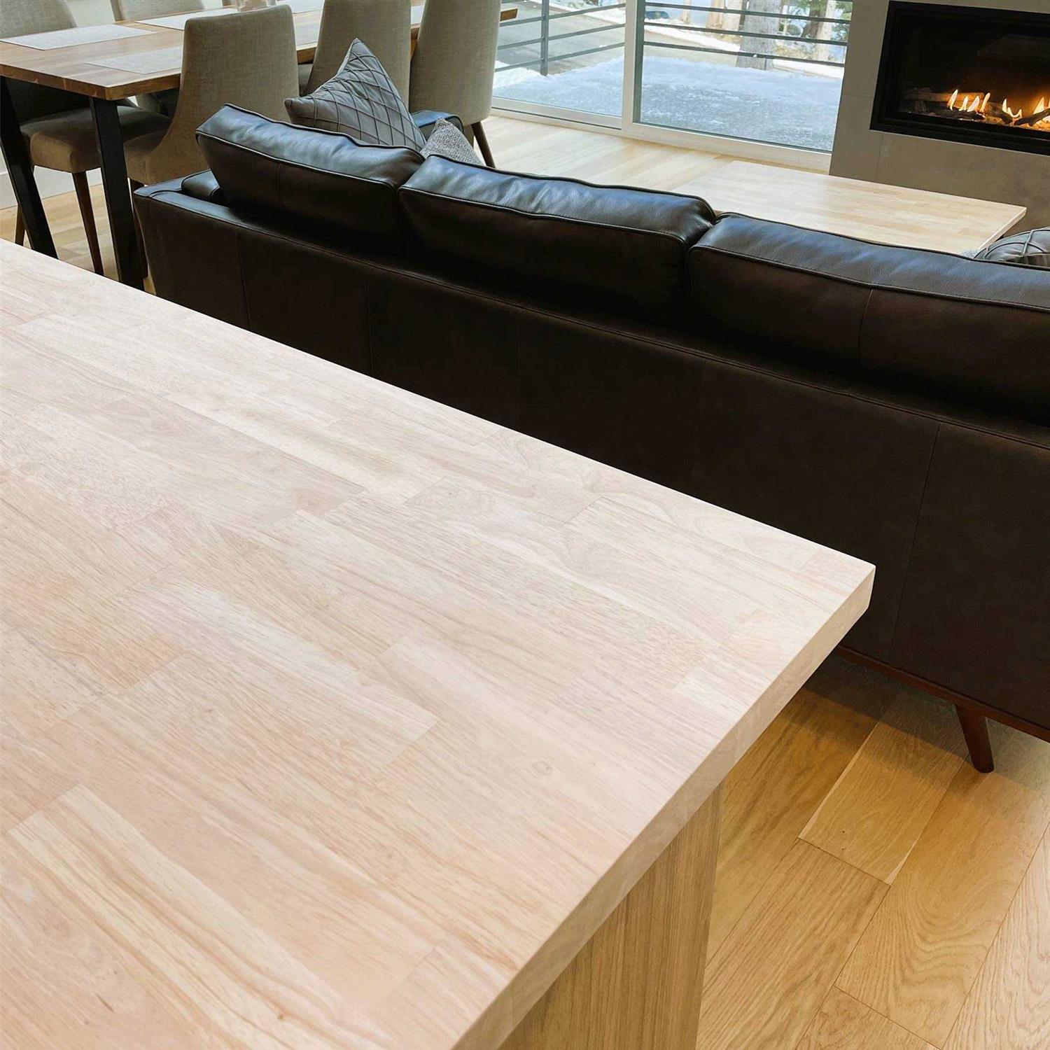 allen + roth Natural Straight Butcher Block Rubberwood Countertop AR1525FJRW-48 - Cheap Fitting