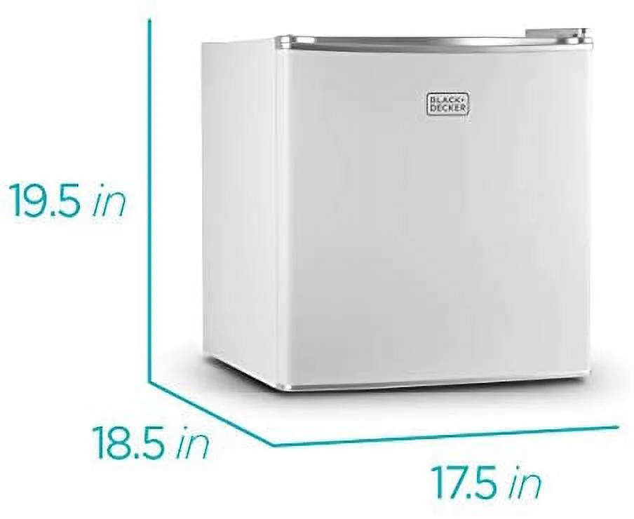 BLACK+DECKER BCRK17W Compact Refrigerator Energy Star Single Door Mini Fridge with Freezer, 1.7 Cubic Ft., White - Cheap Fitting