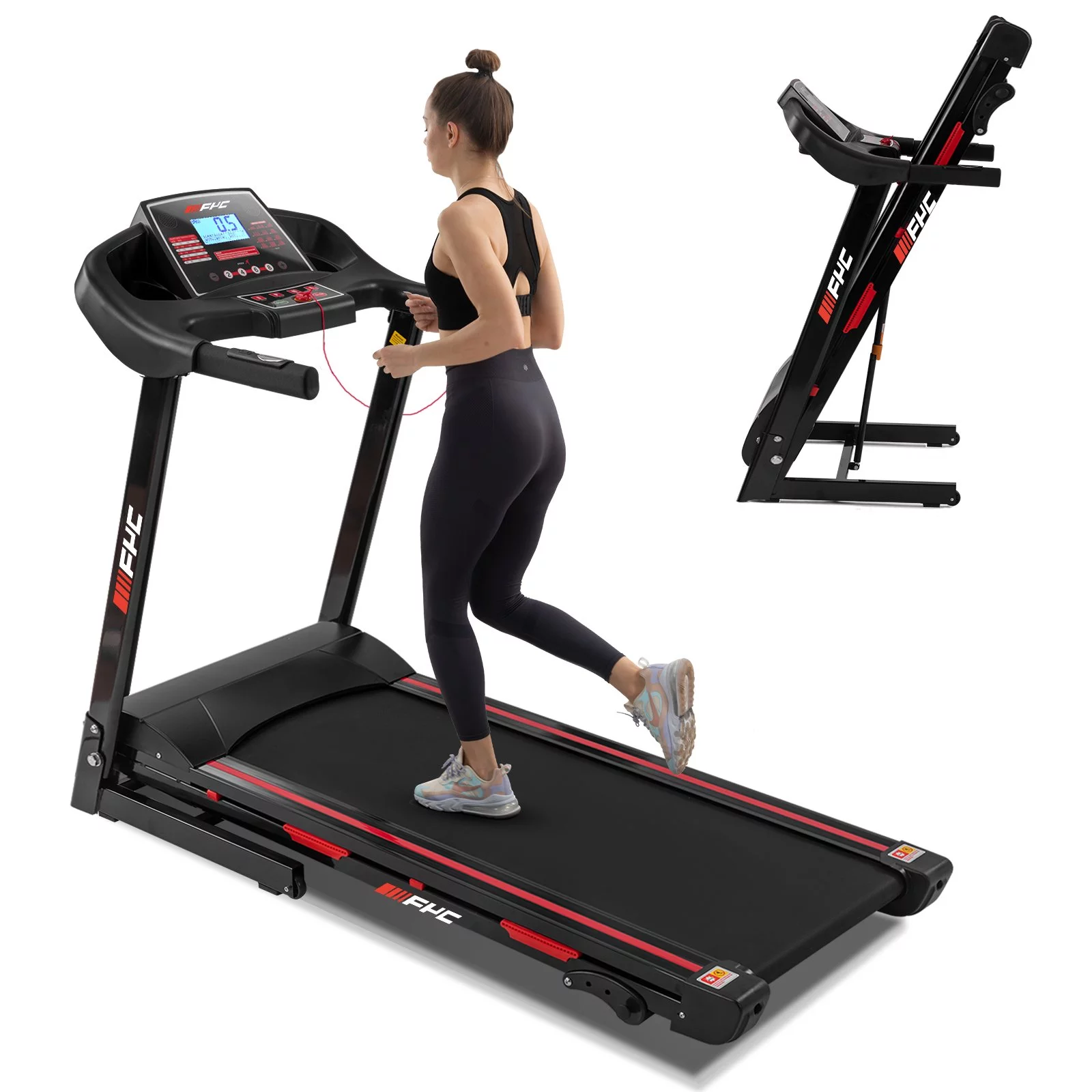 3.5HP 330 LB Weight Capacity with 3-Level Incline Folding Treadmill for Home 16.5