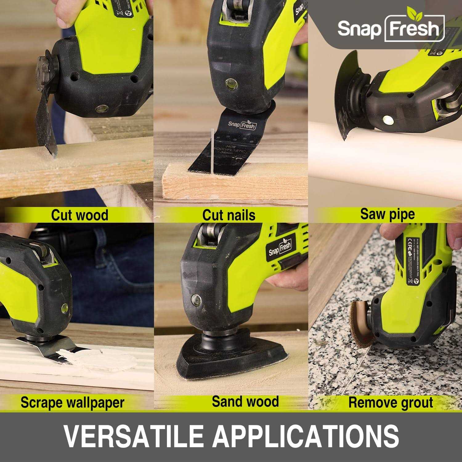 Snapfresh Oscillating Tool Snapfresh 20V Cordless Oscillating Multi-Tool with 6 Speed - Cheap Fitting