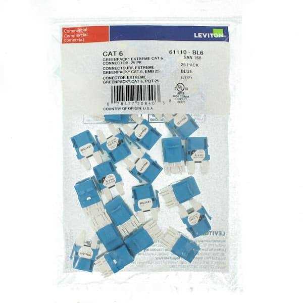 Leviton 61110-BL6 eXtreme 6+ QuickPort Connector - Cheap Fitting