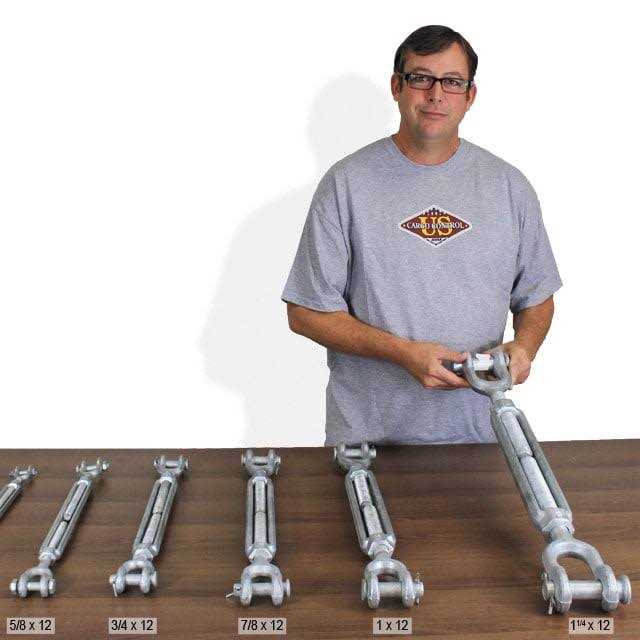 US Cargo Control Galvanized Turnbuckle Jaw & Jaw - Cheap Fitting