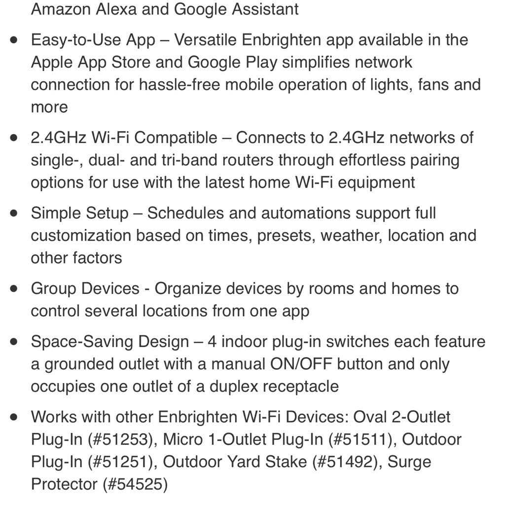 Enbrighten 125-Volt 1-Outlet Indoor Smart Plug 51514-DK1 - Cheap Fitting