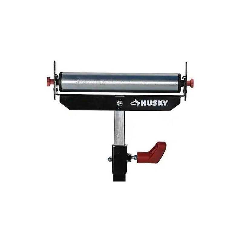 Husky 23 in. to 43 in. Stationary Steel Roller Stand with Edge Guide - Cheap Fitting