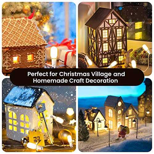 Rumsheme Remote Control Lighting System Accessory Cord C7 Warm White Bulbs, Built-in 4 Lighting Modes and Timer - Cheap Fitting