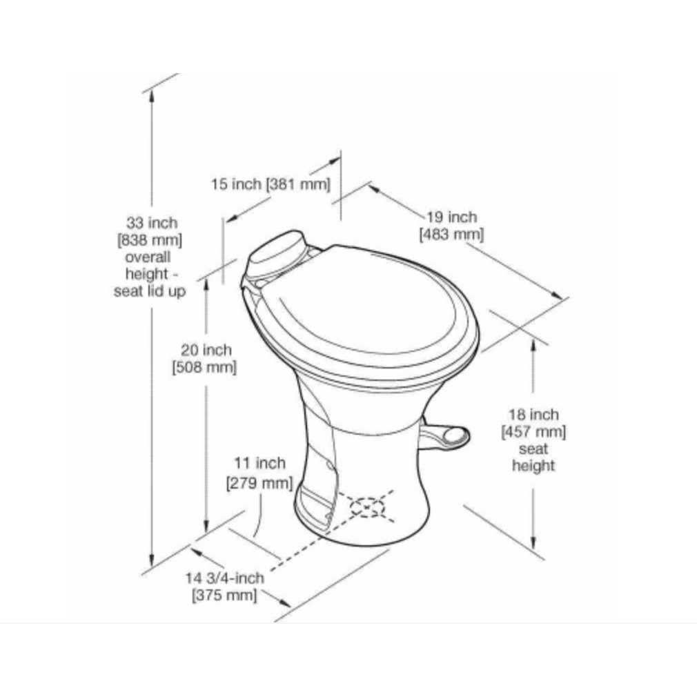 Dometic 302310083 310 Toilet - Cheap Fitting