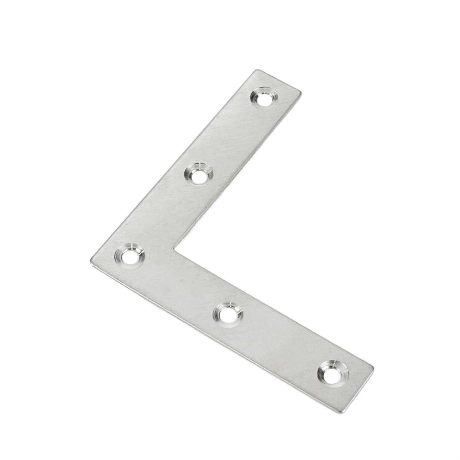 Rannb Flat L Bracket Right Angle Brackets 80mm x 80mm - Cheap Fitting