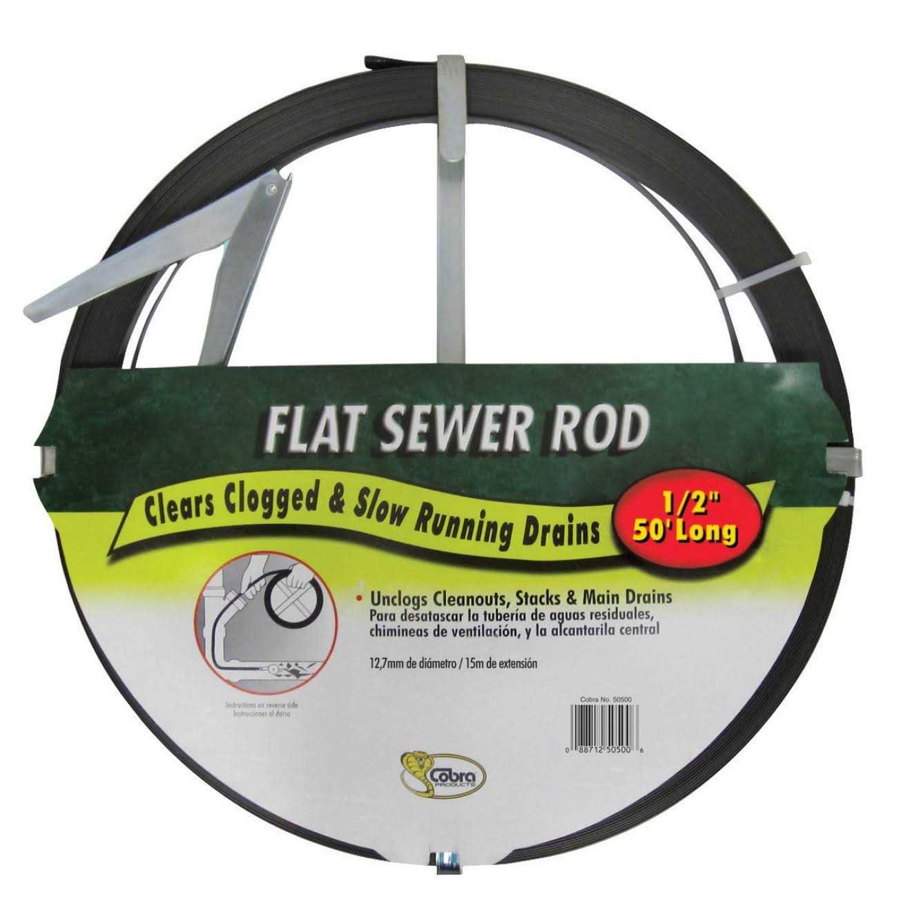 Cobra Flat Sewer Rod - Cheap Fitting