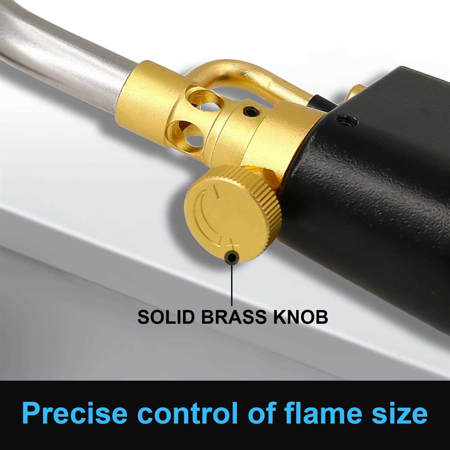 RTTOOA High Intensity Propane Torch Head PR-8000 Trigger Start Mapp/Map Gas Torch with Self Ignition & Brass Knob - Cheap Fitting