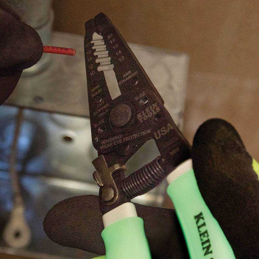 Klein Tools 11055GLW Klein-Kurve High-Visibility Wire Stripper/Cutter - Cheap Fitting