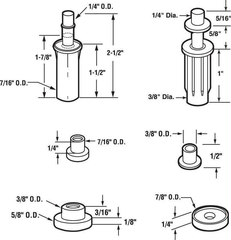 Prime-Line Bi-fold Door Guide Kit N 6937 - Cheap Fitting
