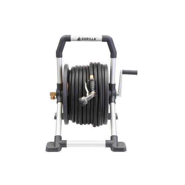 Gorilla 150 ft. Aluminum Zero-Rust Upright Hose Reel - Cheap Fitting