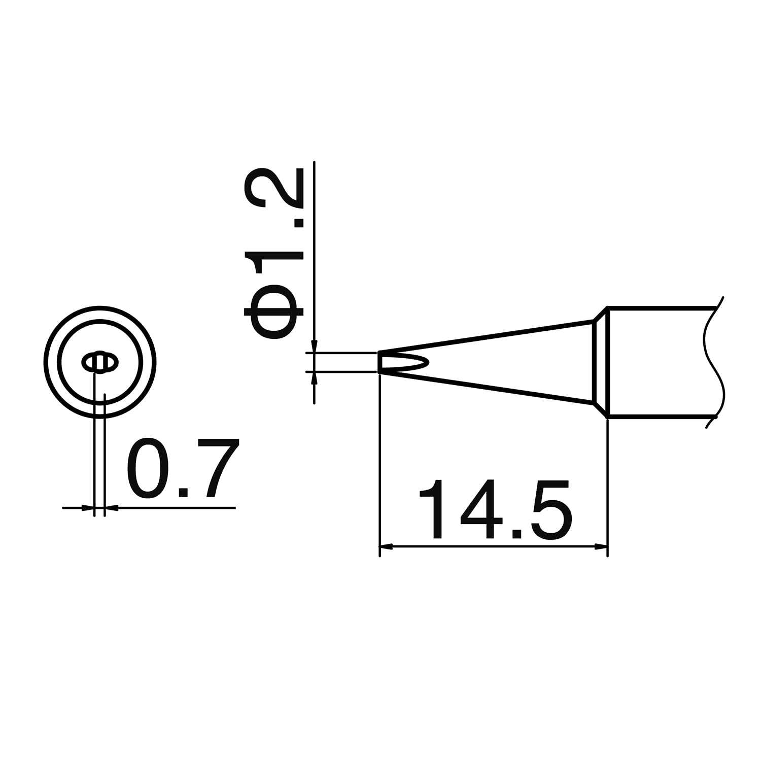 Hakko American T18-D12 Tip - Cheap Fitting