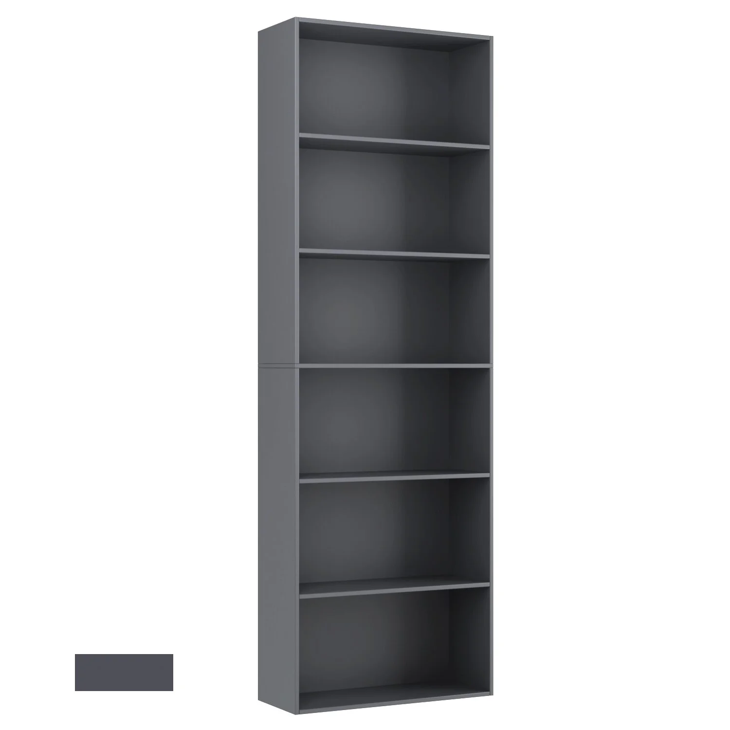 Homfa 6-tier Gray Bookshelf, 70.8