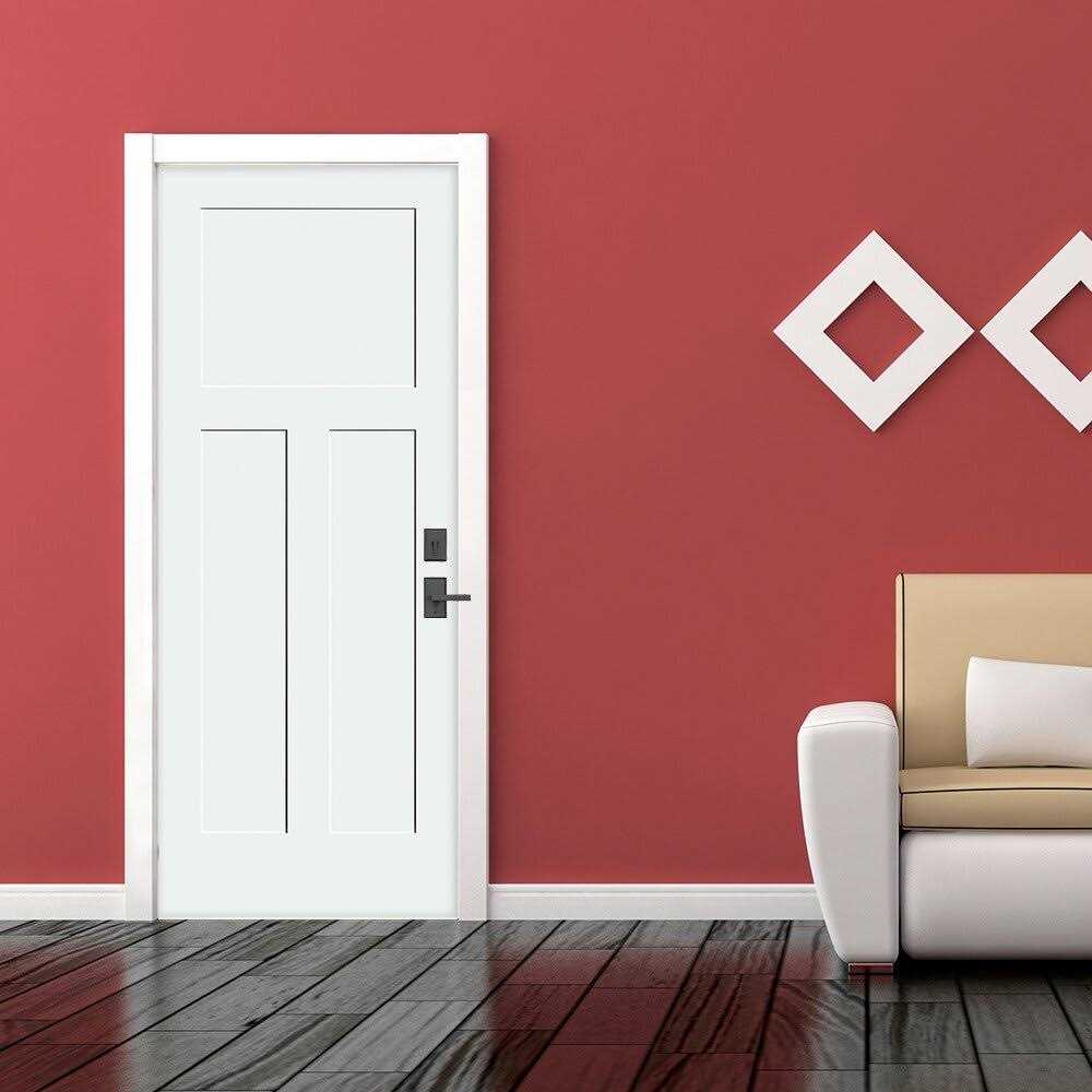 Primed 3 Craftsman Panel Interior Shaker Door Slab Trimlite - Cheap Fitting