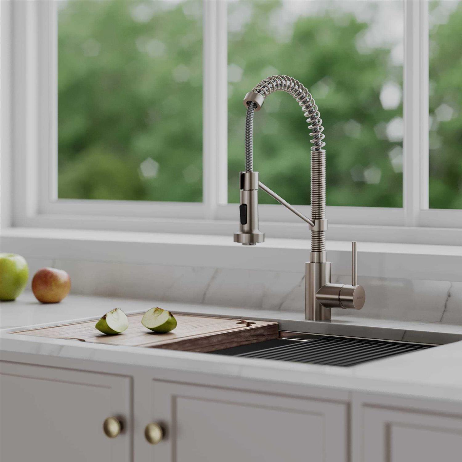Kraus Bolden 18-Inch Commercial Kitchen Faucet with Soap Dispenser KPF-1610 - Cheap Fitting