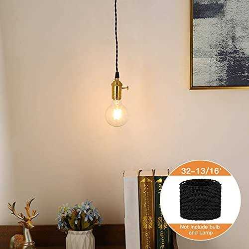 Helunsi 32.8ft Twisted Cloth Covered Wire 18/2 Cloth Covered Electrical Wire - Cheap Fitting