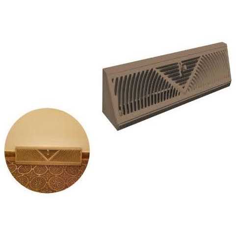 18 in. Steel Brown Baseboard Diffuser Supply - Cheap Fitting
