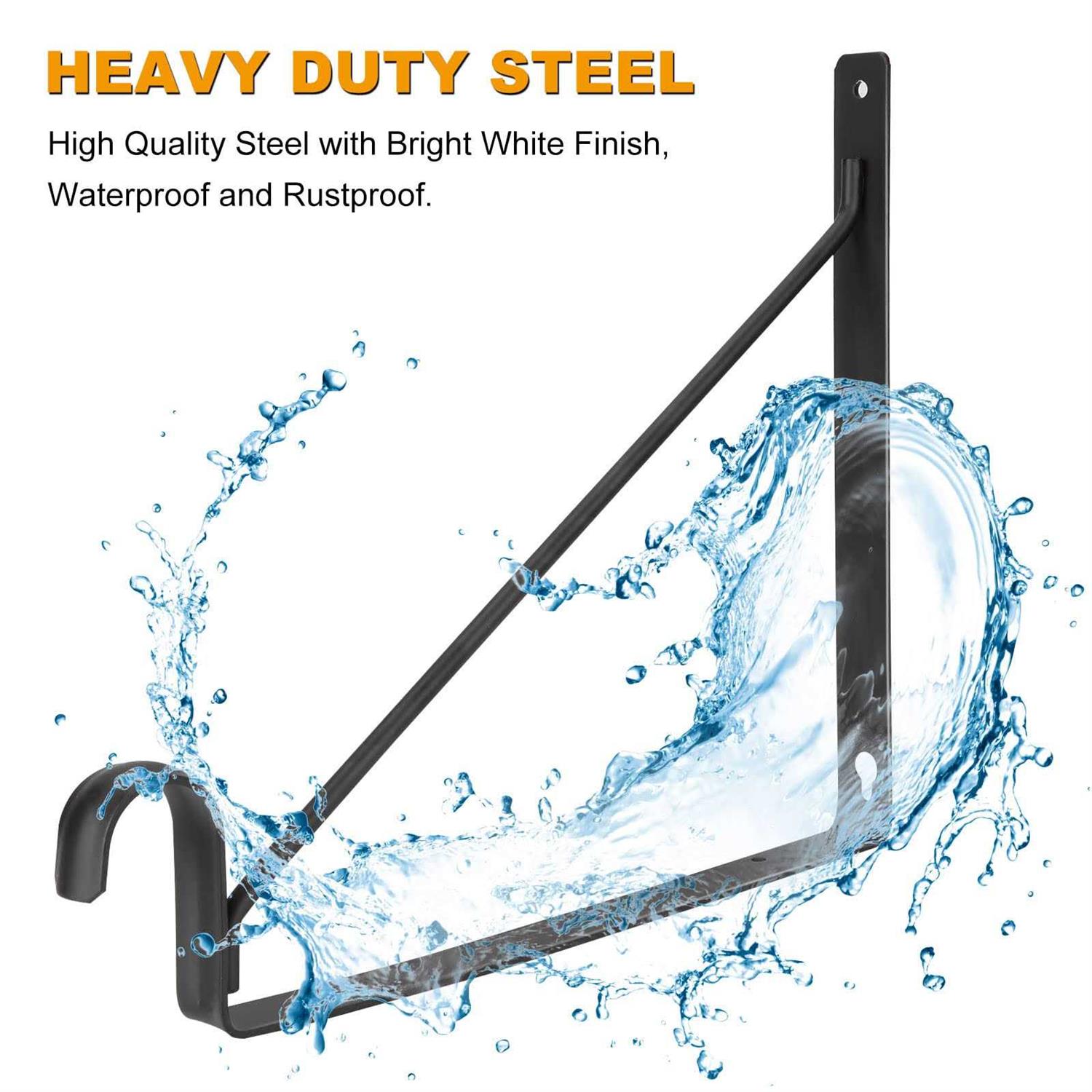 4 Pack Heavy Duty Closet Rod Brackets Holder 11 x 11 x 1 Inch - Cheap Fitting