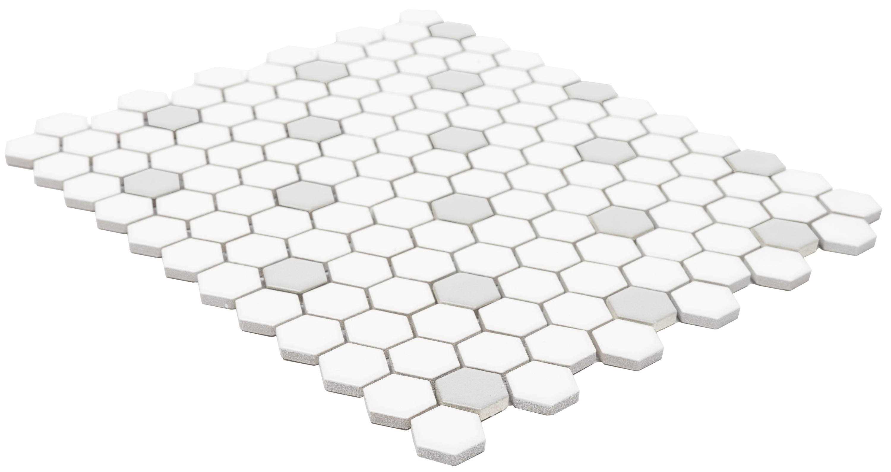 Satori Hudson 10-in x 12-in Matte Porcelain Hexagon and Wall Tile 1001 - Cheap Fitting