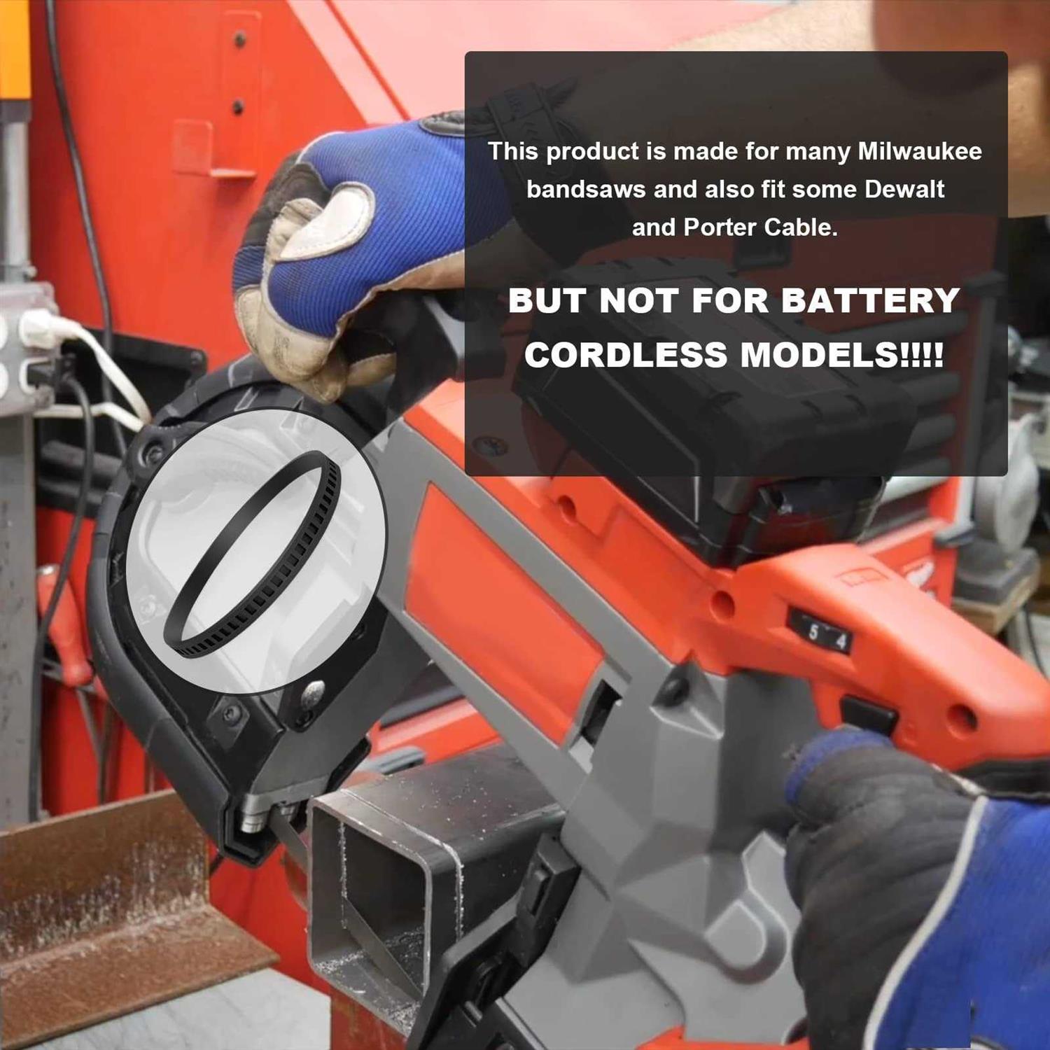 Replacement Milwaukee Pulley Tires 45-69-0010 for Milwaukee BandSaws Blade AO2807 6238N 6230 6232-6 6225 6238-20 2729-20 - Cheap Fitting