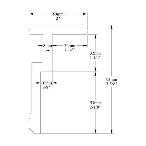 ORAC DECOR 2 in. D x 3-5/8 in. W x 4 in. L Primed - Cheap Fitting
